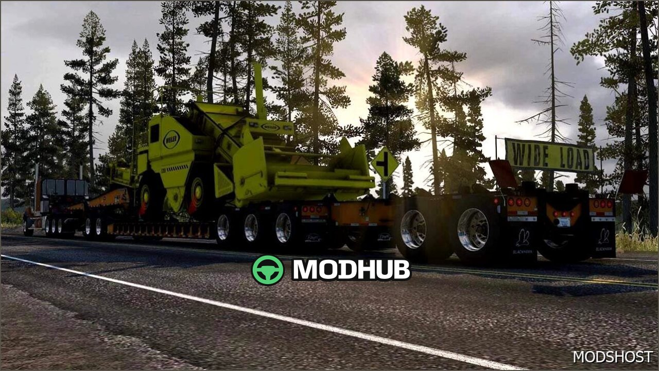 Причеп Etnyre Black Hawk Lowboy Ownable V4.3 для American Truck Simulator