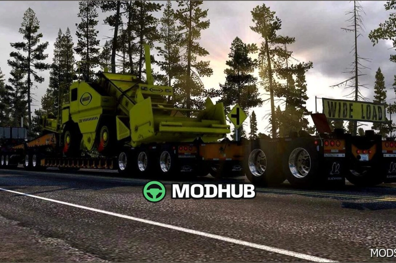 Причеп Etnyre Black Hawk Lowboy Ownable V4.3 для American Truck Simulator — 5