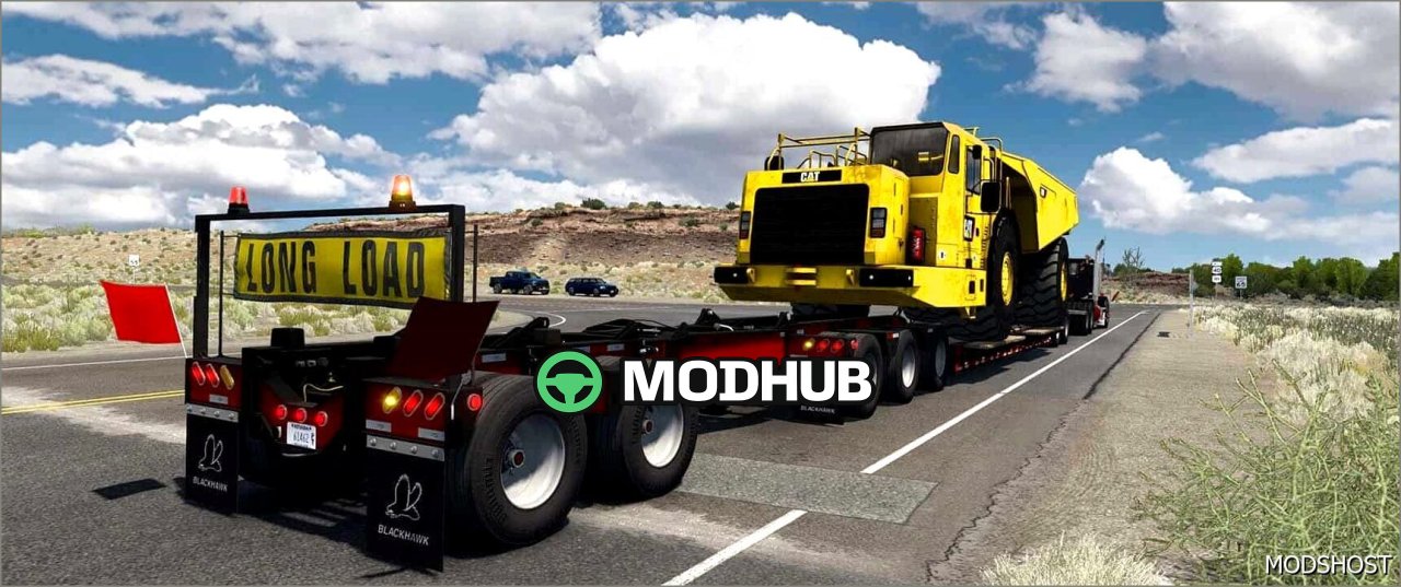 Причеп Etnyre Black Hawk Lowboy Ownable V4.3 для American Truck Simulator