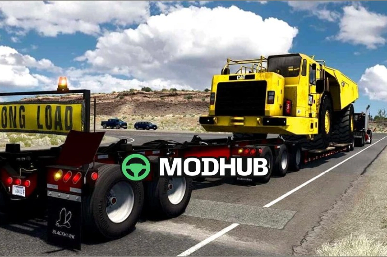 Причеп Etnyre Black Hawk Lowboy Ownable V4.3 для American Truck Simulator — 6