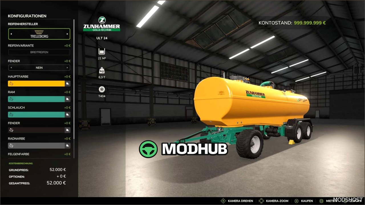 Розкидач гною Zunhammer ULT 24 для Farming Simulator 25