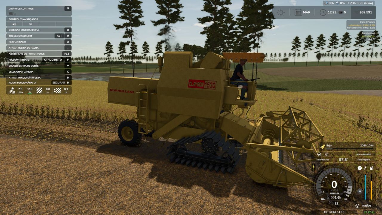 Комбайн New Holland Clayson 1530 для Farming Simulator 25