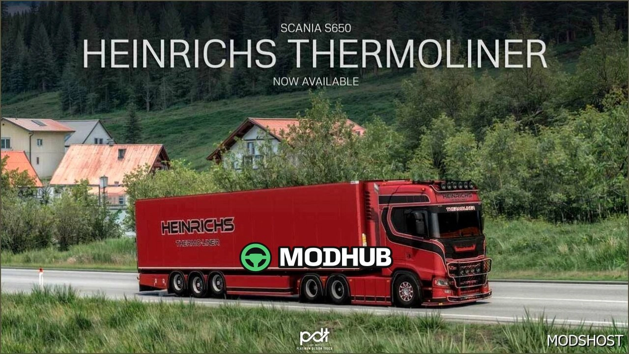 Вантажівка Scania S650 Heinrichs Thermoliner V7.0 для Euro Truck Simulator 2