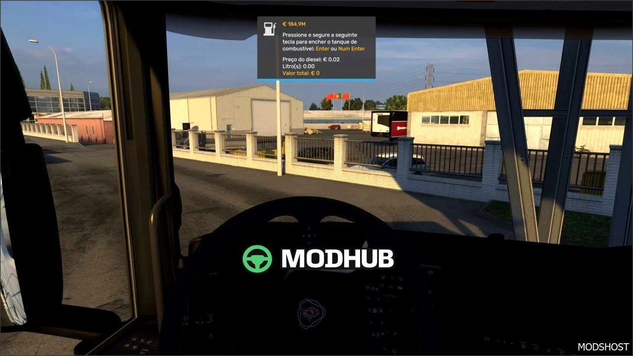 Безкоштовне паливо в гаражі для Euro Truck Simulator 2