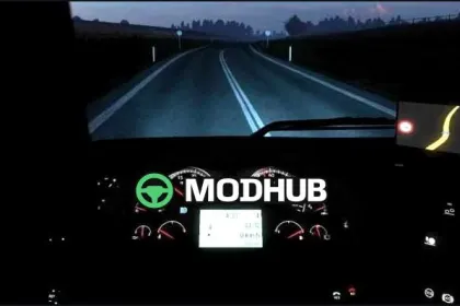 Blue Headlights for Euro Truck Simulator 2