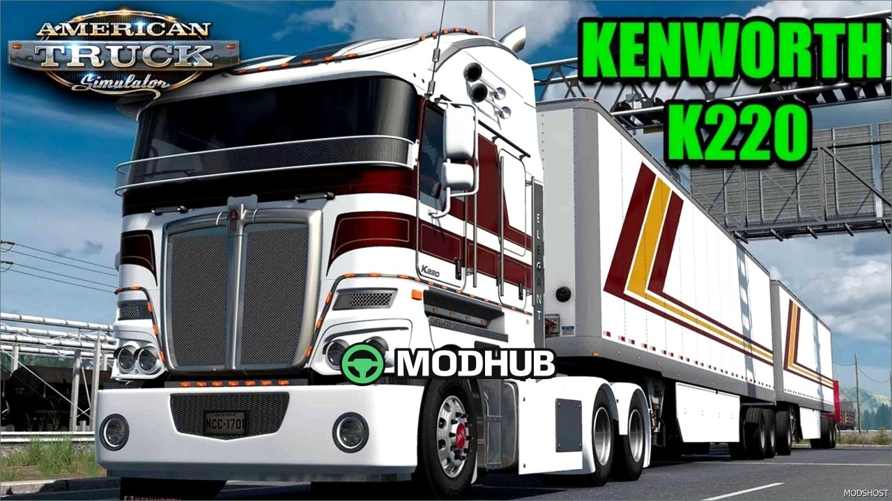 Вантажівка Kenworth K220 + Інтер'єр V1.6 для American Truck Simulator