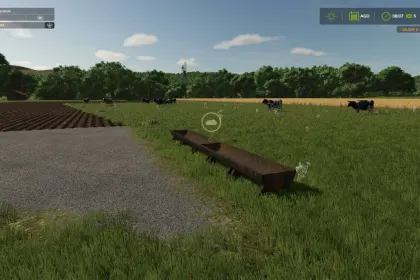 Dekorative Futterrinne für Gehege und Weide in Farming Simulator 25