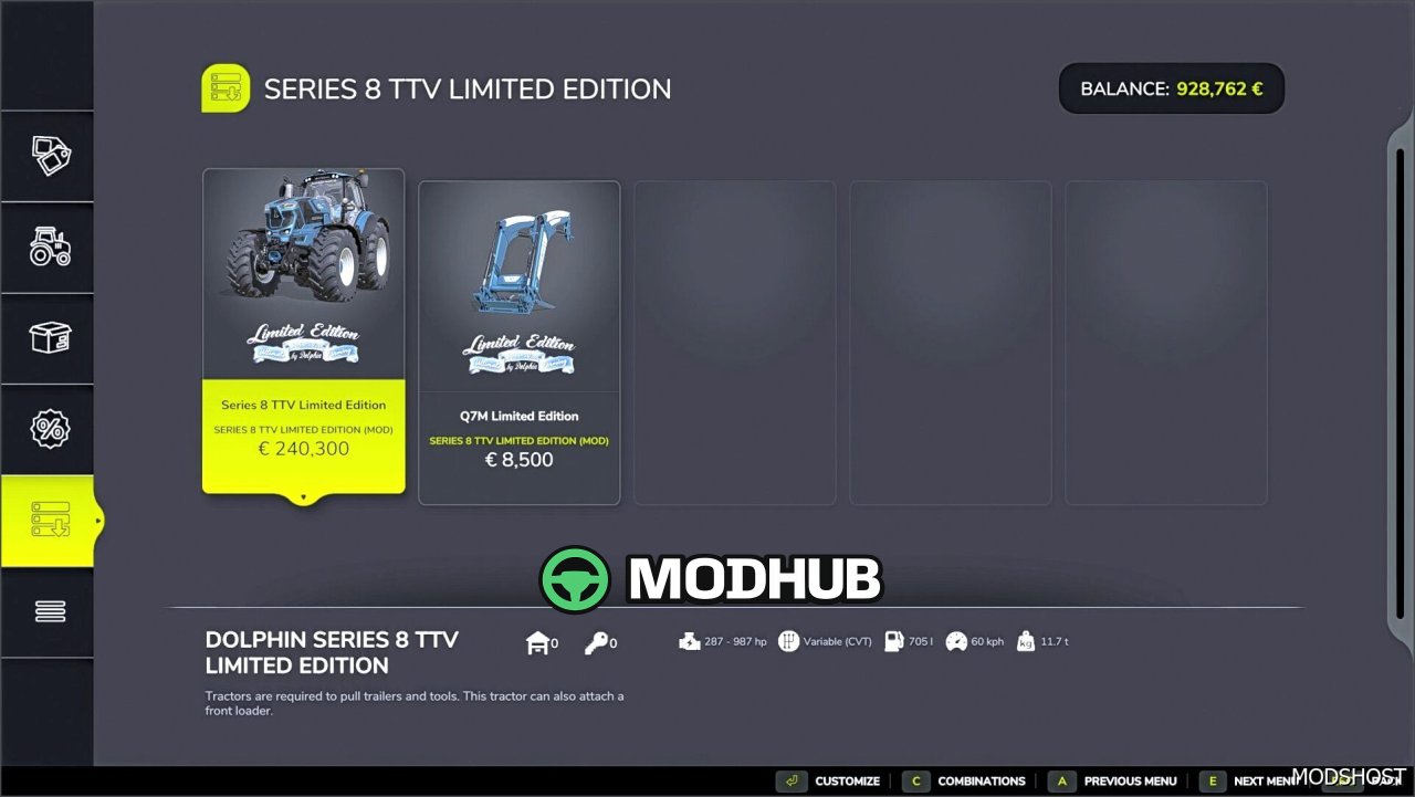 Deutz Series 8 8980 TTV Limited Edition FS25 Traktor Mod für Farming Simulator 25