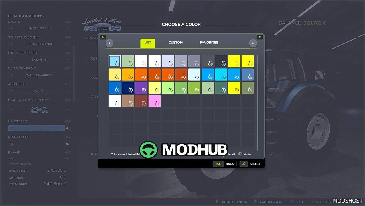 Deutz Series 8 8980 TTV Limited Edition FS25 Traktor Mod für Farming Simulator 25