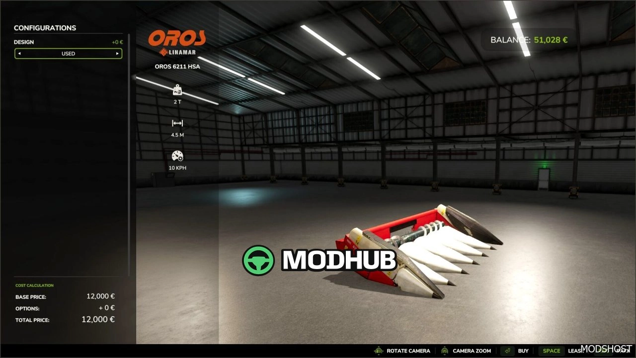 Головка для кукурудзи Oros 6211 HSA для Farming Simulator 25