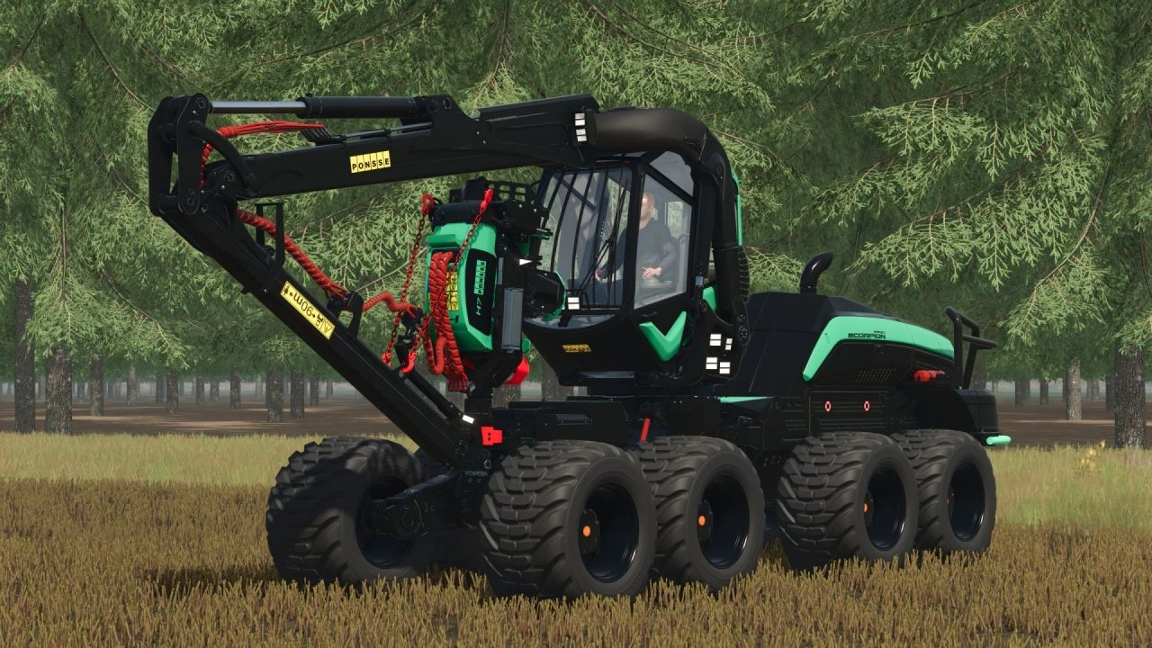 Лісозаготівельна машина Ponsse Scorpion King для Farming Simulator 25