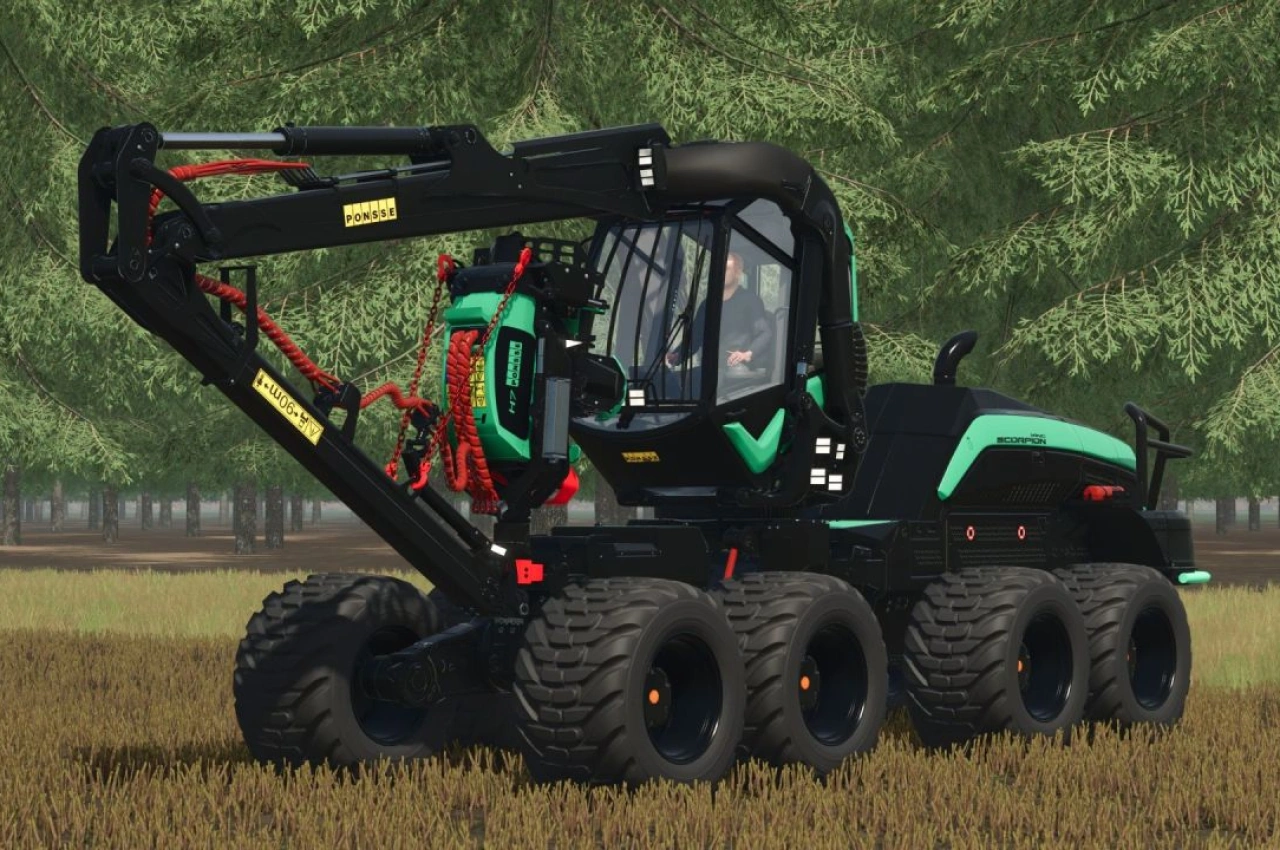 Лісозаготівельна машина Ponsse Scorpion King для Farming Simulator 25 — 1