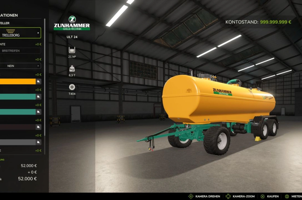 Розкидач гною Zunhammer ULT 24 для Farming Simulator 25 — 1