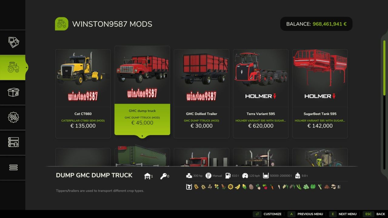 Вантажівка GMC для Farming Simulator 25