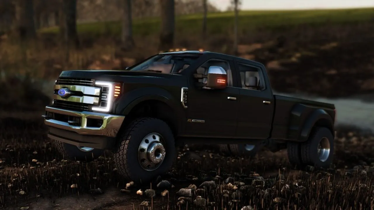 Leistungsstarker Pickup 2017 Ford F350 KR DRW (Dually) für Farming Simulator 25