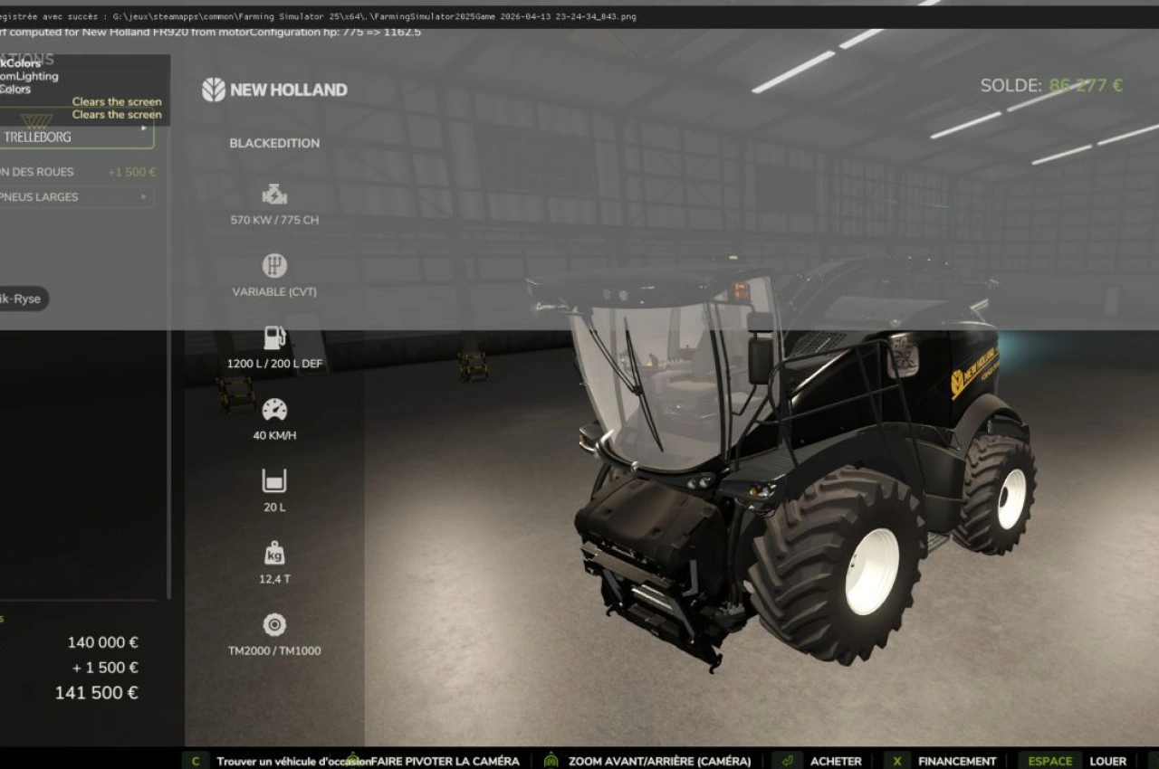 Tractor New Holland Black Edition for Farming Simulator 25 — 6