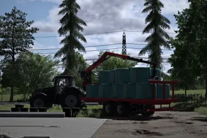 Причіп для тюків з краном для Farming Simulator 25 — 1