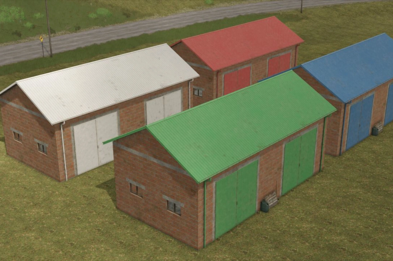 Гараж з червоної цегли для Farming Simulator 25 — 3