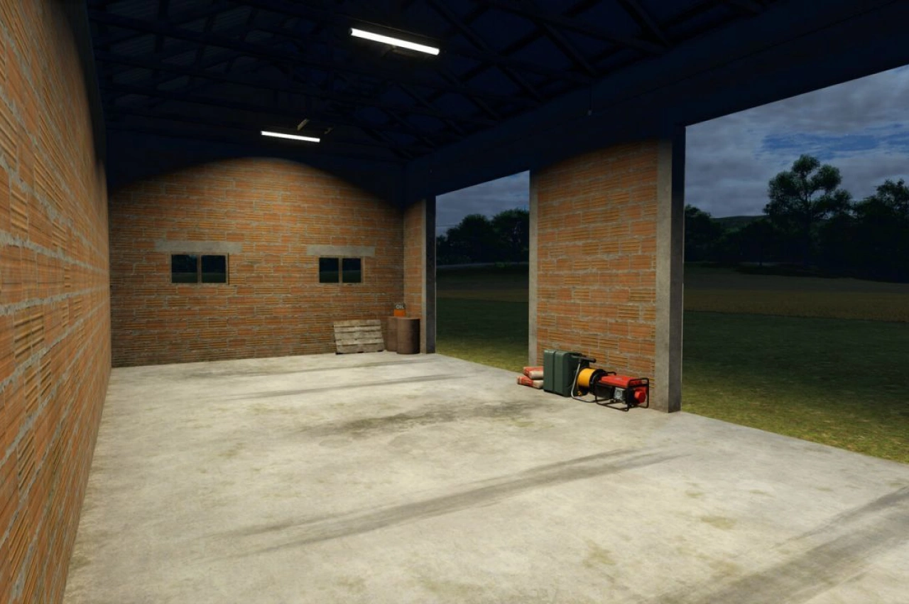 Гараж з червоної цегли для Farming Simulator 25 — 4