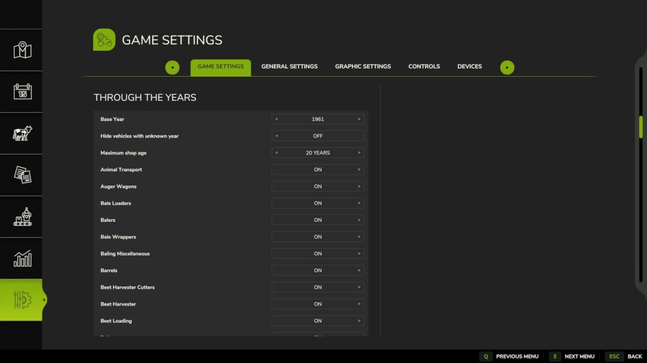 Мод Through The Years для Farming Simulator 25