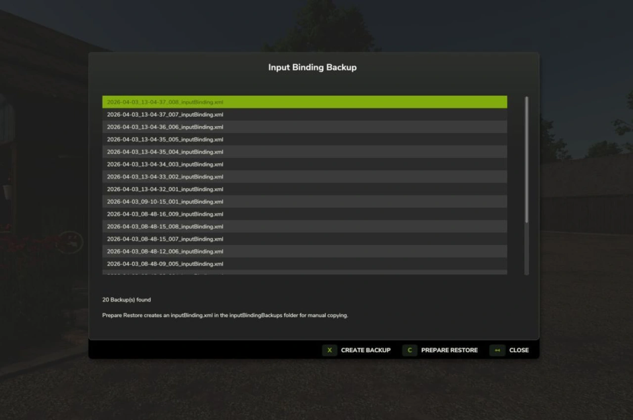 Скрипт резервного копіювання налаштувань для Farming Simulator 25 — 2