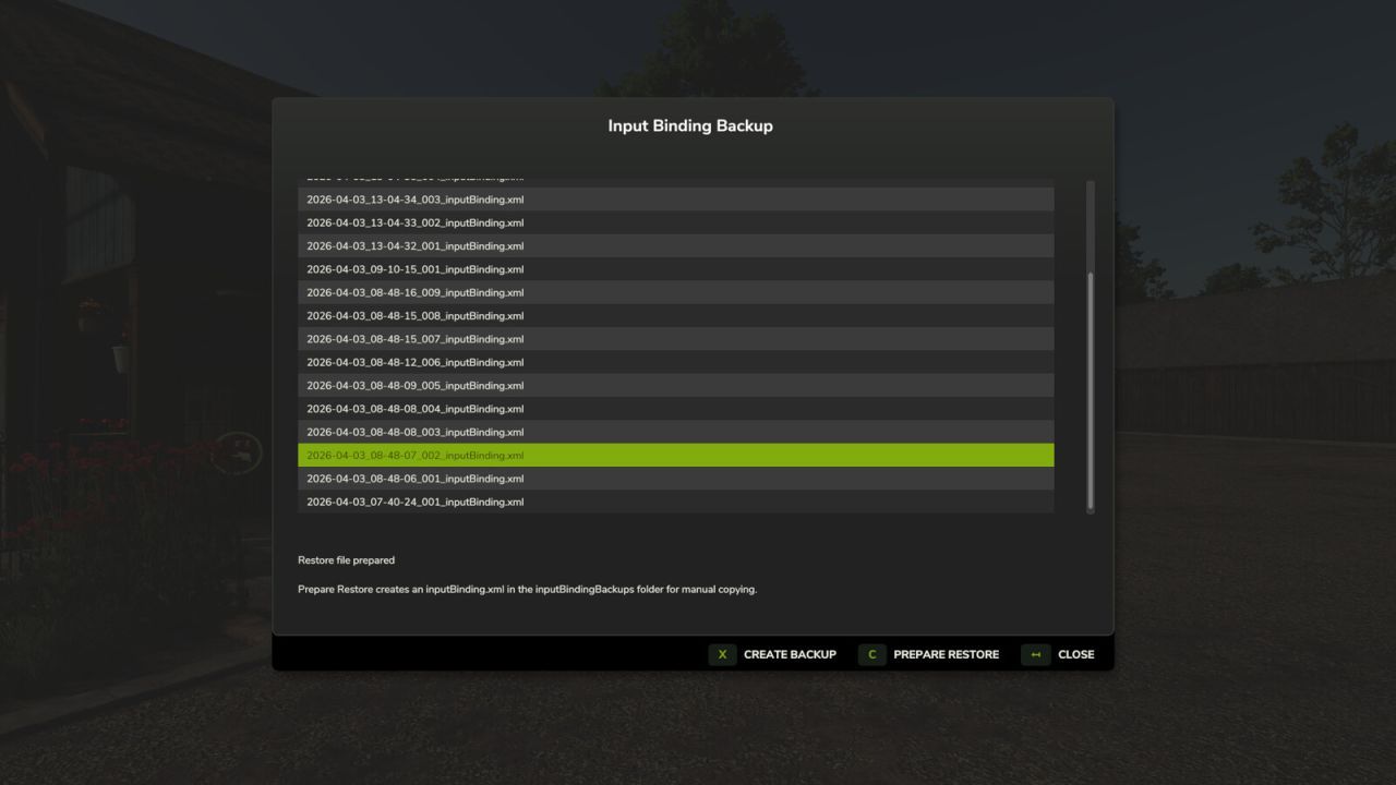 Скрипт резервного копіювання налаштувань для Farming Simulator 25