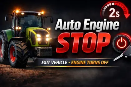 Mod Auto Engine Stop do Farming Simulator 22