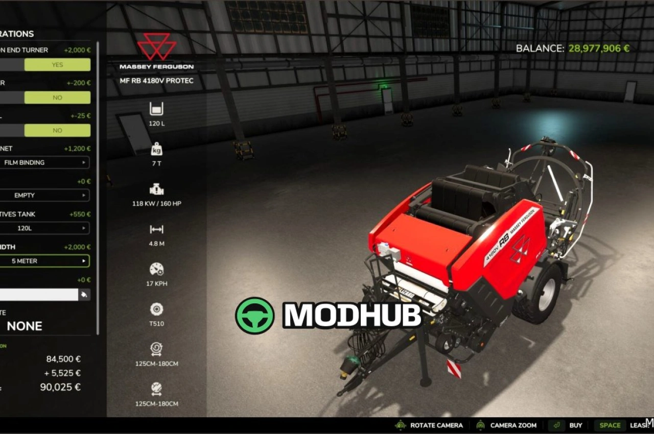 Прес-підбирач Fendt/mf для Farming Simulator 25 — 5