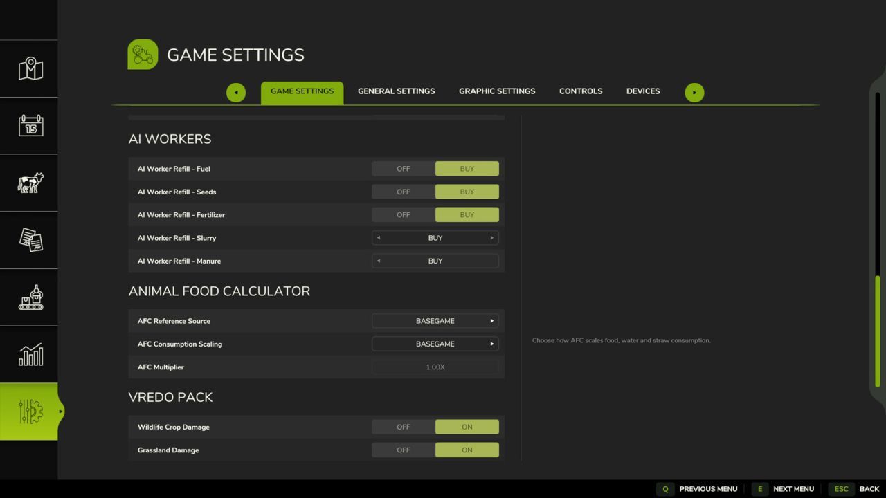 Калькулятор кормів для тварин для Farming Simulator 25