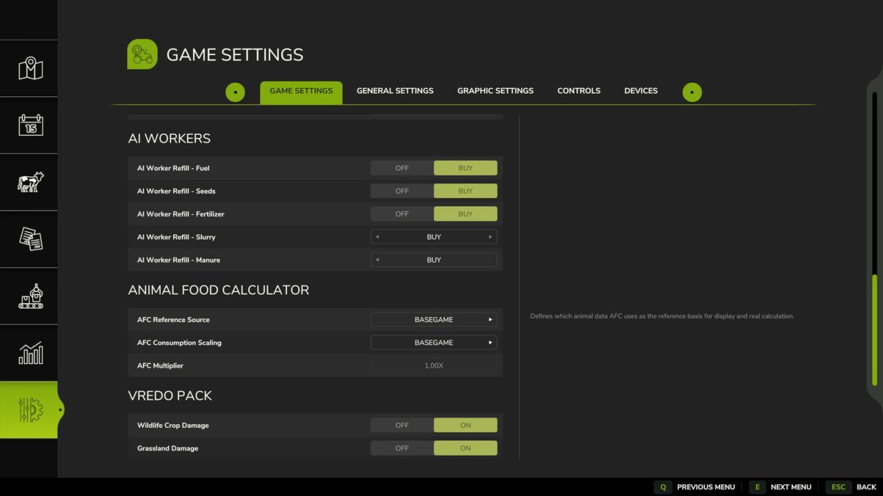 Калькулятор кормів для тварин для Farming Simulator 25