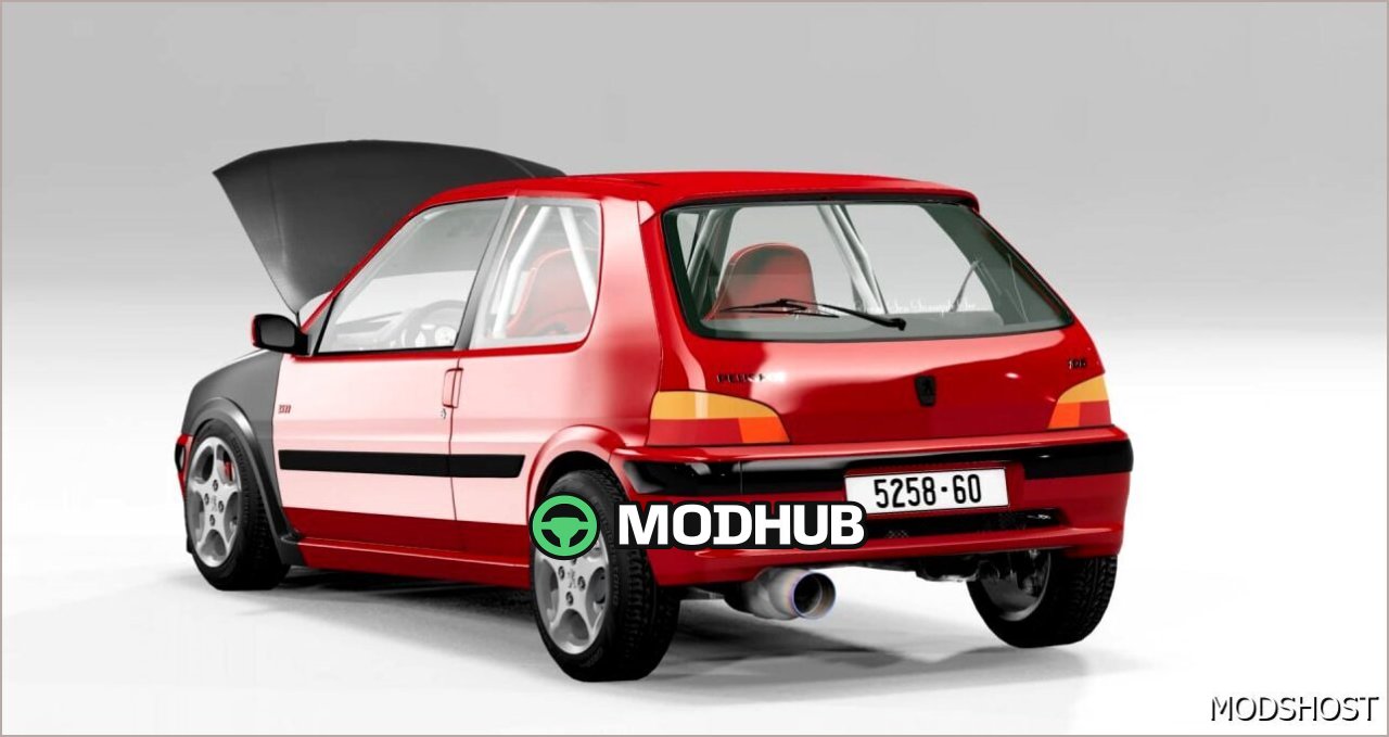 Автомобіль Peugeot 106 GTI V4.1 для BeamNG.drive