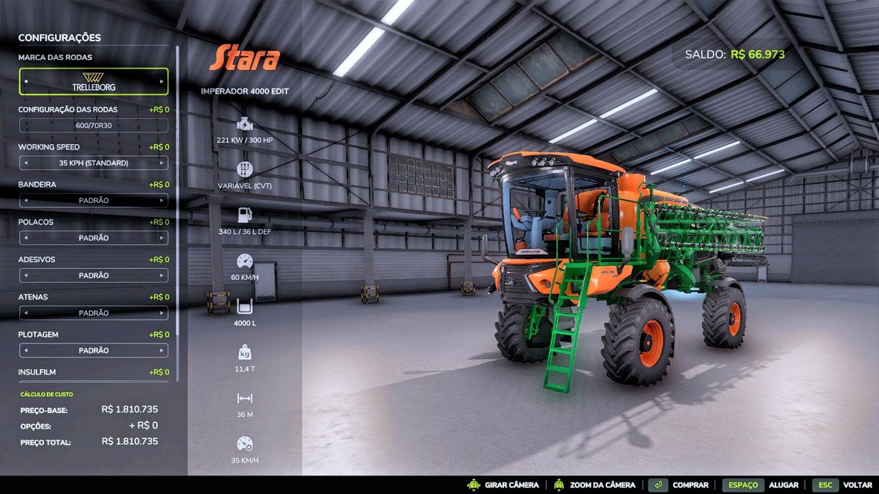 Потужний Обприскувач Stara Imperador 4000 для Точної Обробки Полів у FS25