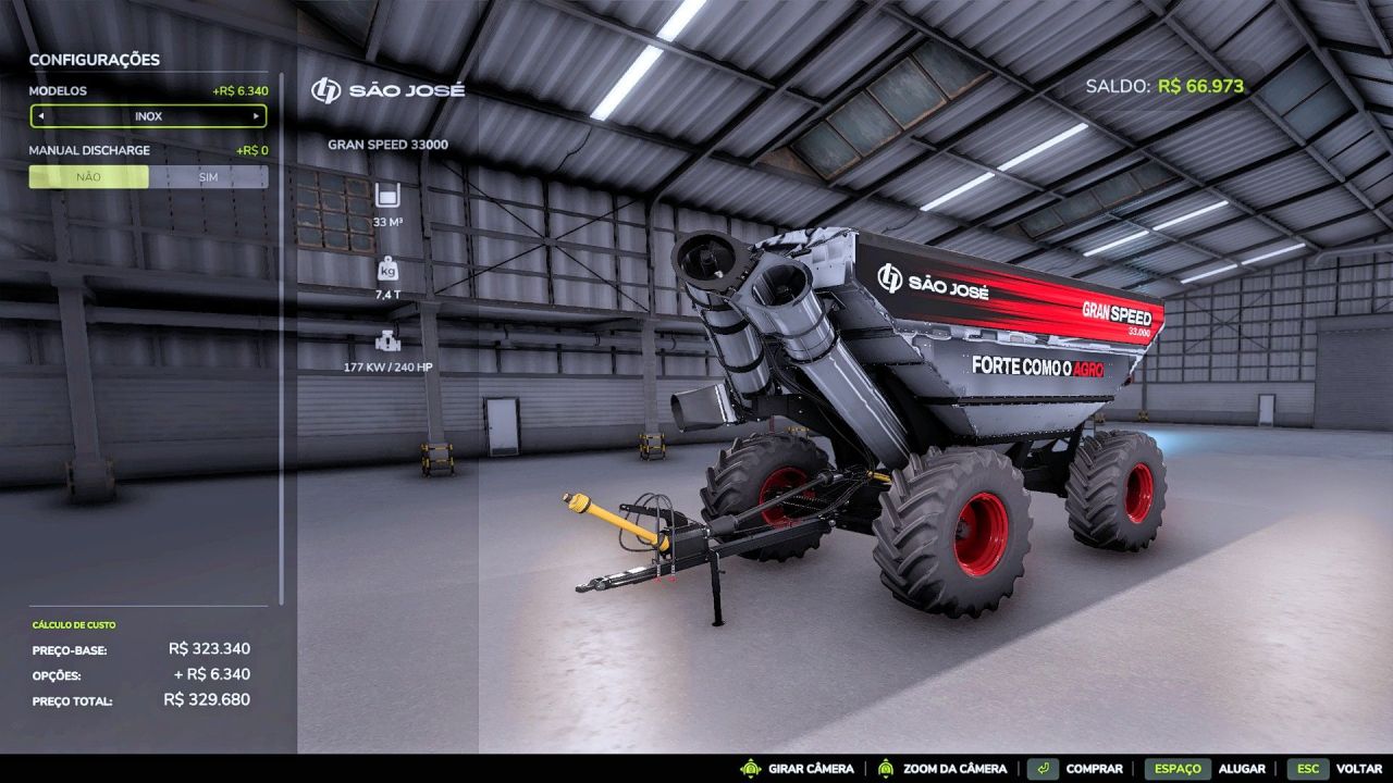 Efficient São Jose Implementos Gran Speed 33000 for Farming Simulator 25 — Fast Work in the Field