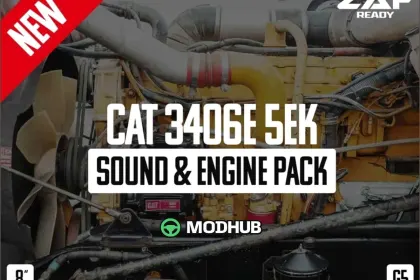 Звуковий пакет CAT 3406E 5EK для American Truck Simulator