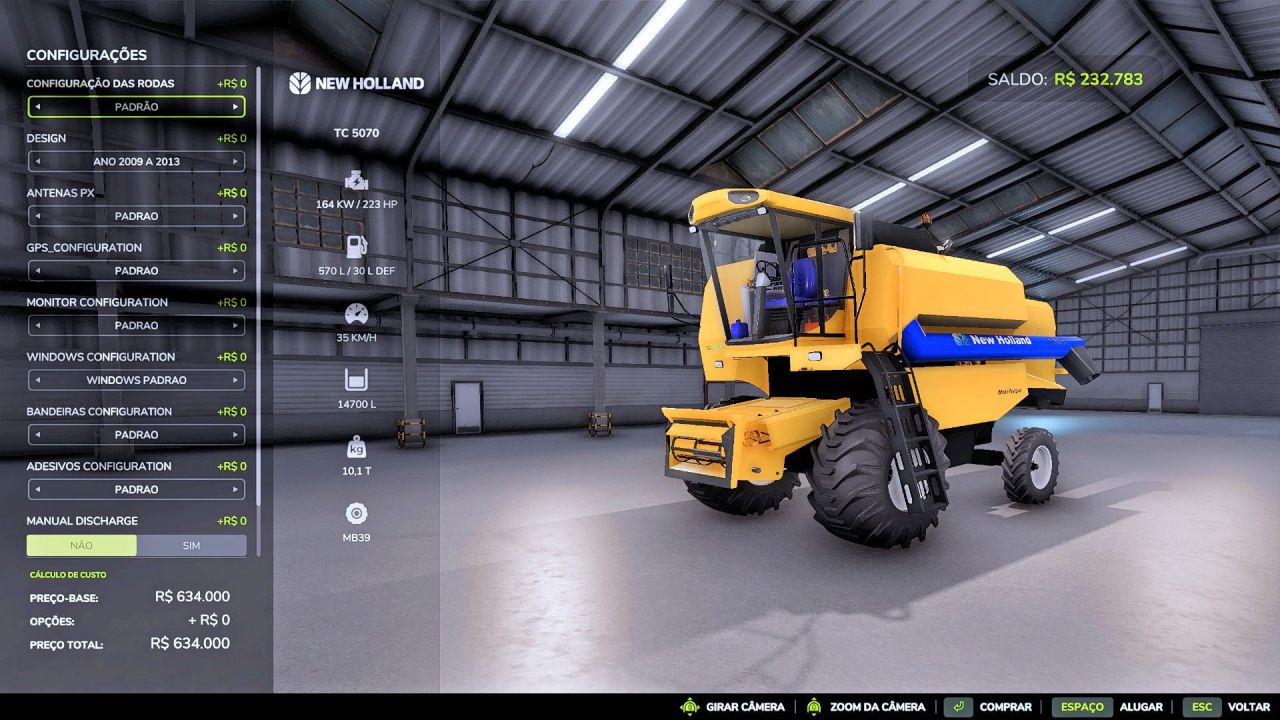 Legendärer Mähdrescher New Holland TC 5070 für Ertragreiche Felder in Farming Simulator 25