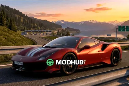 Samochód Ferrari 488 V1.1 do Euro Truck Simulator 2