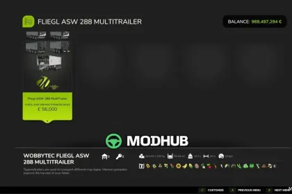 Причіп Fliegl ASW 288 для Farming Simulator 25 — 1