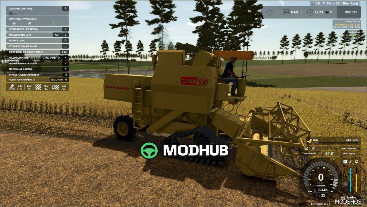 Комбайн NEW Holland Clayson 1530 для Farming Simulator 25