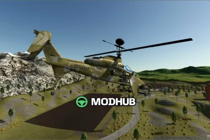 Вертоліт AH-64 Apache для Farming Simulator 25 — 1