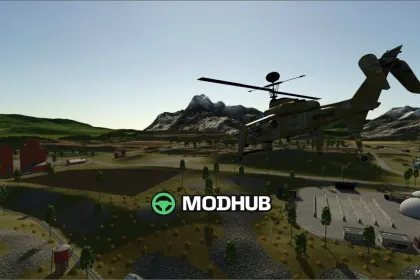 Вертоліт AH-64 Apache для Farming Simulator 25 — 2