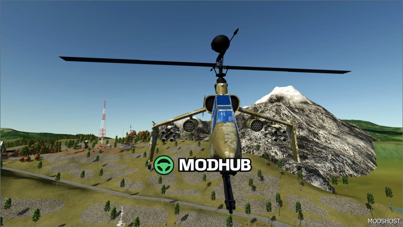 Вертоліт AH-64 Apache для Farming Simulator 25