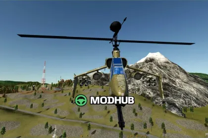 Вертоліт AH-64 Apache для Farming Simulator 25 — 4