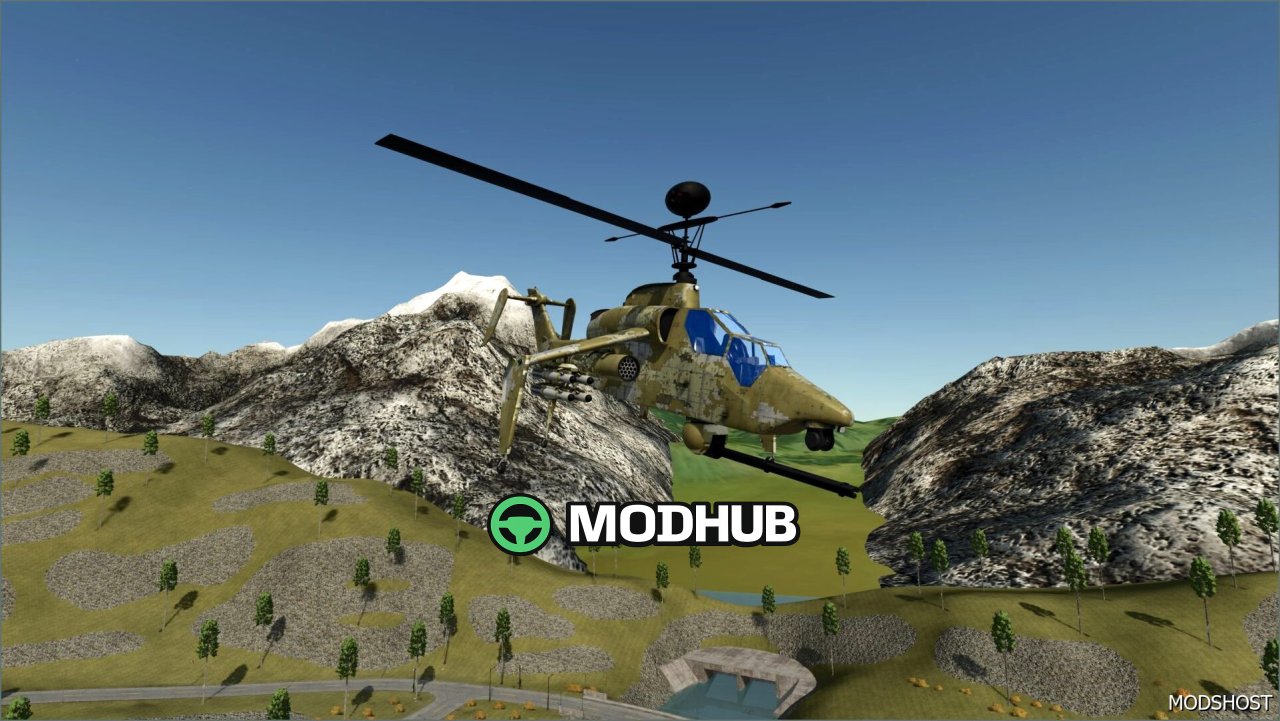 Вертоліт AH-64 Apache для Farming Simulator 25