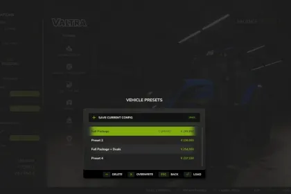 Пресети транспортних засобів для Farming Simulator 25 — 1