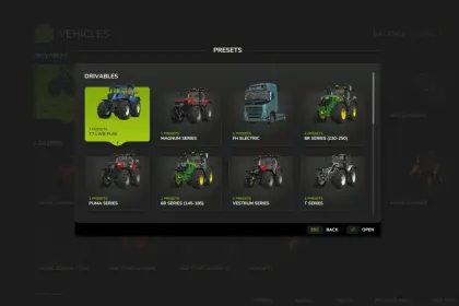 Пресети транспортних засобів для Farming Simulator 25 — 2