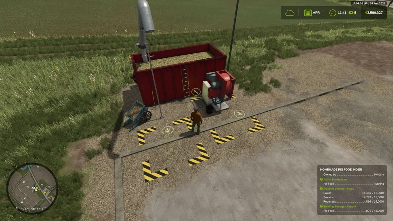 Ефективний Міксер Pig Food Production для FS25 — Домашнє Виробництво Корму для Свиней