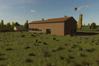 Великий корівник з місцем для тюків для Farming Simulator 25 — 1