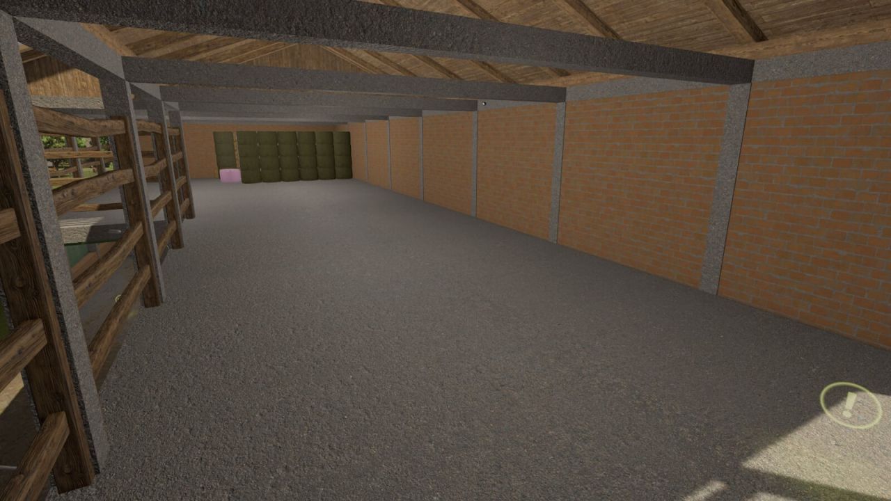 Великий корівник з місцем для тюків для Farming Simulator 25