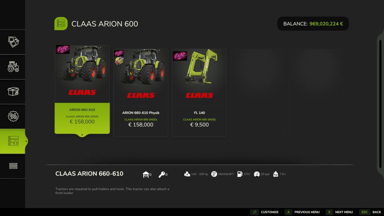 Трактор Claas Arion 600 для Farming Simulator 25