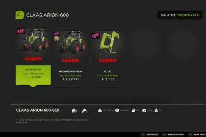 Трактор Claas Arion 600 для Farming Simulator 25 — 2